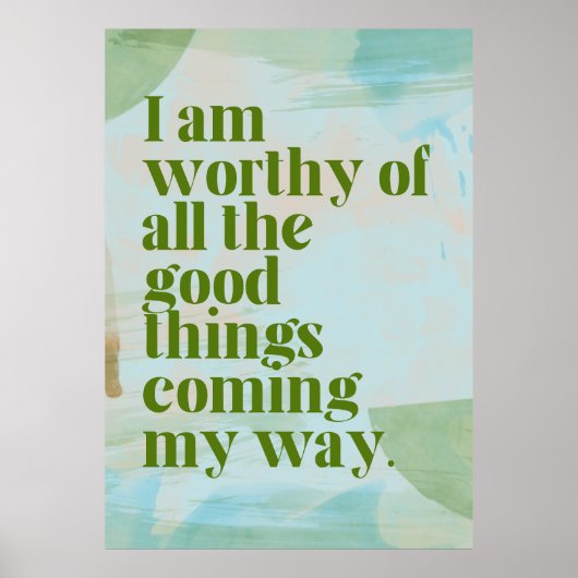 Poster met zelfliefde-affirmatie (Voorkant)