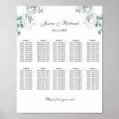 Poster met zitplaatsindeling voor 10 tafels (Voorkant)