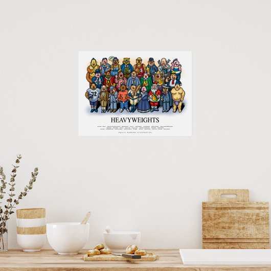 Poster met zware gewichten (Keuken)