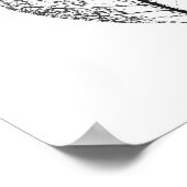 Poster met zwart en wit blad (Hoek)