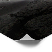 Poster met zwart zandstrand (Hoek)