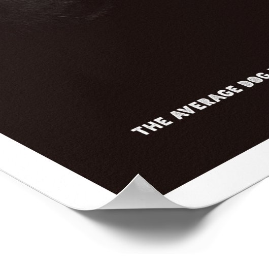 Poster met zwarte hond (Hoek)