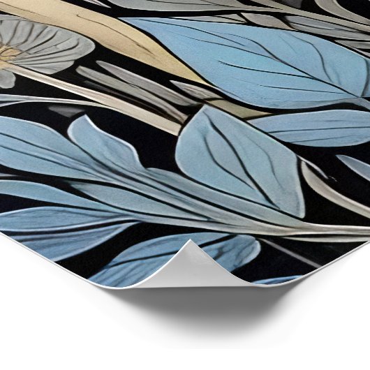 Poster met zwarte kat (Hoek)