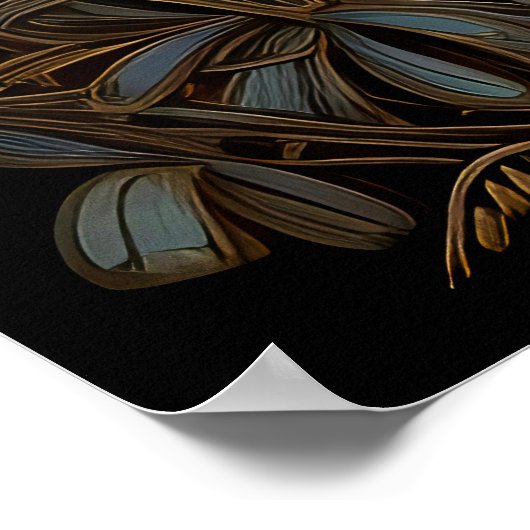 Poster met zwarte kat (Hoek)