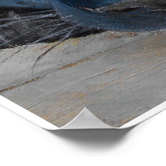 Poster met zwarte kat (Hoek)