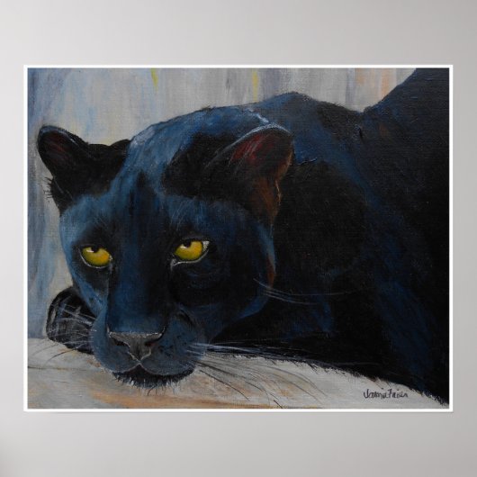 Poster met zwarte kat (Voorkant)