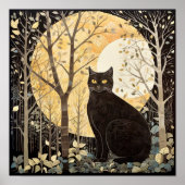 Poster met zwarte kat (Voorkant)