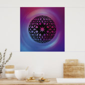 Poster met zwarte Keltische knoop (Keuken)