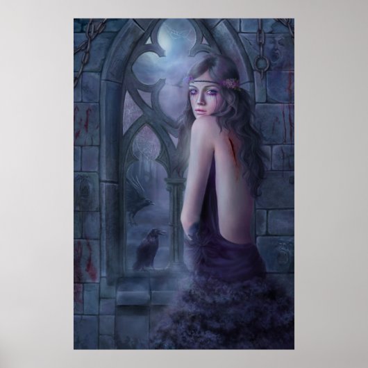 Poster met zwarte vleugels (Voorkant)