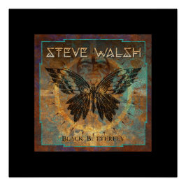 Poster met zwarte vlinderstang