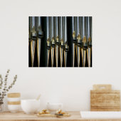 Poster Metalen buizen (Keuken)