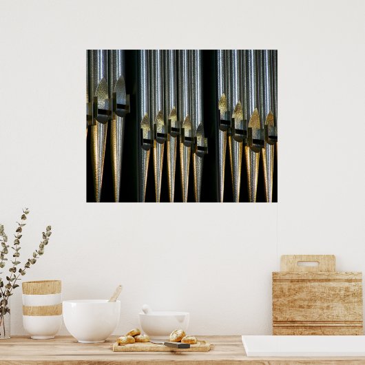 Poster Metalen buizen (Keuken)