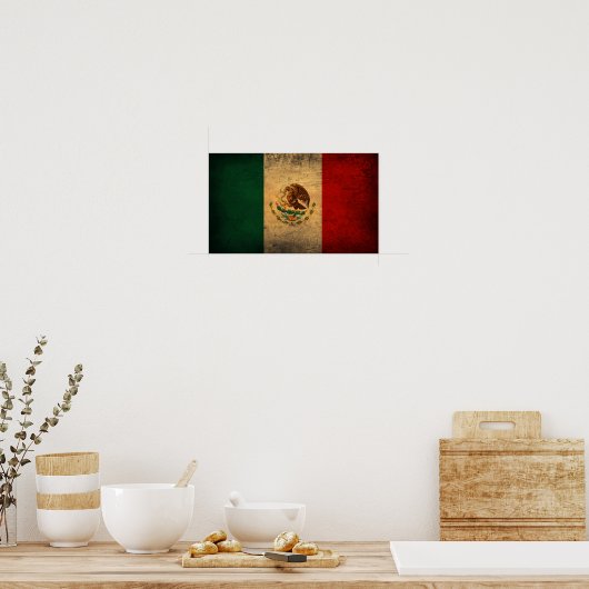 Poster Mexico-vlag (Keuken)