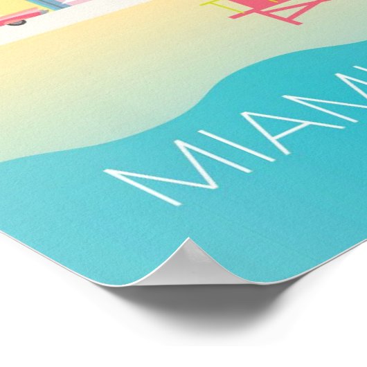 Poster - Miami Beach Reizen (Hoek)