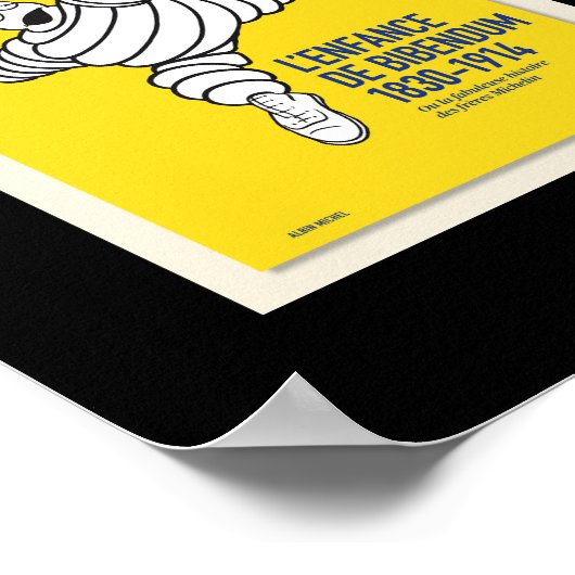 Poster Michelin Bibendum , Briefkaarten Vers 2 (Hoek)