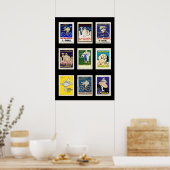 Poster Michelin Bibendum , Briefkaarten Vers 2 (Keuken)