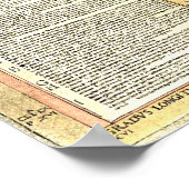 Poster middeleeuwse Noordelijke Europese kaart (Hoek)