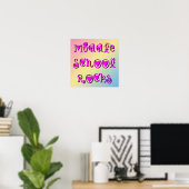 Poster Middenschool Rocks harten Flowers (Thuiskantoor)