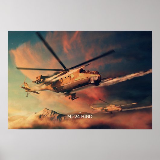 Poster Mil Mi-24 Hind (Voorkant)