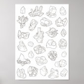 Poster Minerales con línea (Voorkant)
