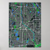 Poster Minneapolis Map (Voorkant)