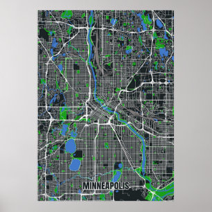 Poster Minneapolis Map