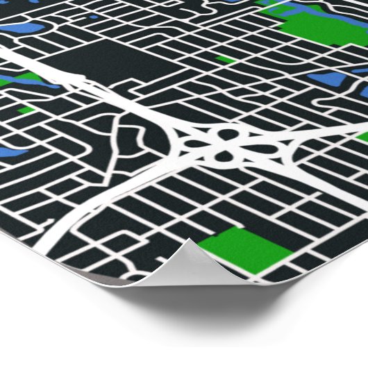 Poster Minneapolis Map (Hoek)