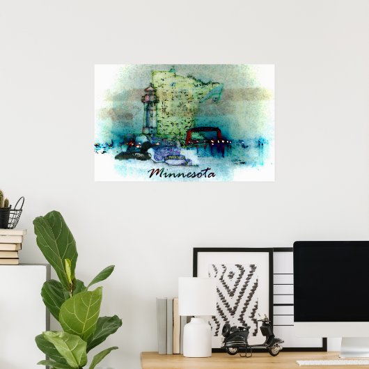 Poster Minnesota (Thuiskantoor)
