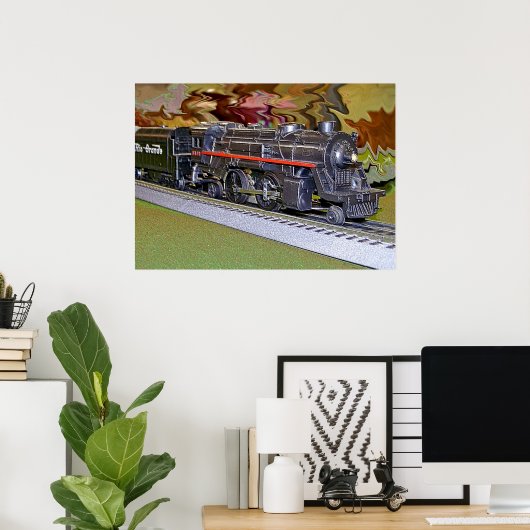 Poster modeltrein (Thuiskantoor)
