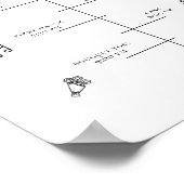 Poster Modern Wedding Icons-tijdlijn (Hoek)