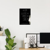 Poster Moderne lijst met Floral prijzen (Thuiskantoor)