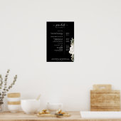 Poster Moderne lijst met Floral prijzen (Keuken)