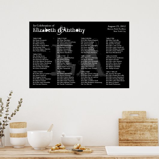 Poster Monogram zwart 2 (Keuken)