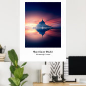 Poster - Mont Saint-Michel Normandy Frankrijk (Thuiskantoor)
