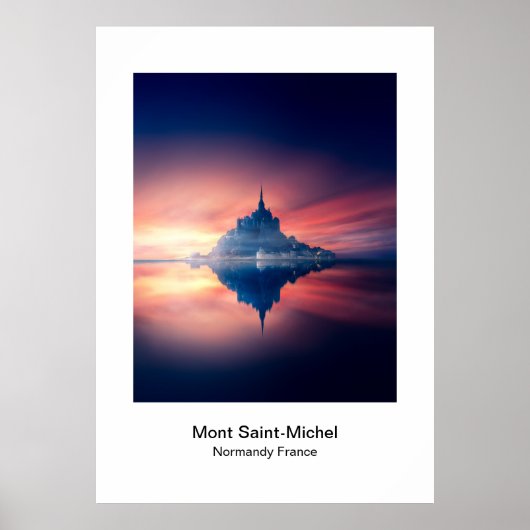 Poster - Mont Saint-Michel Normandy Frankrijk (Voorkant)