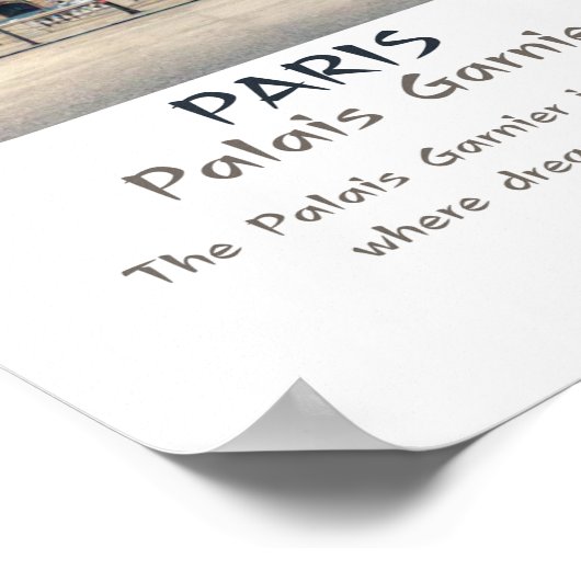 Poster monument in Parijs: Palais Garnier (Hoek)