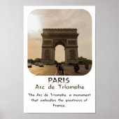 Poster monument van Parijs: Arc de Triomphe (Voorkant)