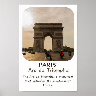 Poster monument van Parijs: Arc de Triomphe