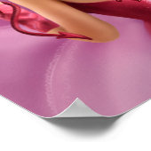 Poster mooie fantasiemannetje koningin en rood dra (Hoek)