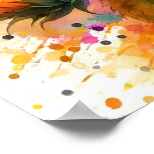 Poster - Mooie Gele Zonnebloem, Kunst (Hoek)