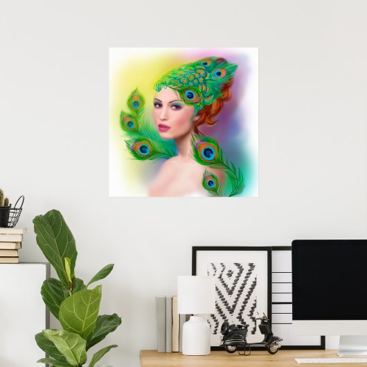 poster mooie Mode voorvechter Peacock (Thuiskantoor)