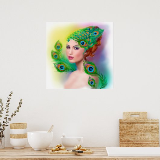 poster mooie Mode voorvechter Peacock (Keuken)