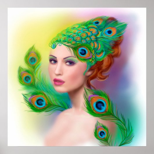 poster mooie Mode voorvechter Peacock (Voorkant)