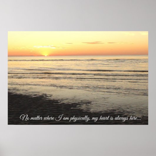 Poster mooie Ocean Photography Sunset Quote (Voorkant)