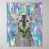 Poster mooie Oriental Shorthair Cat (Voorkant)