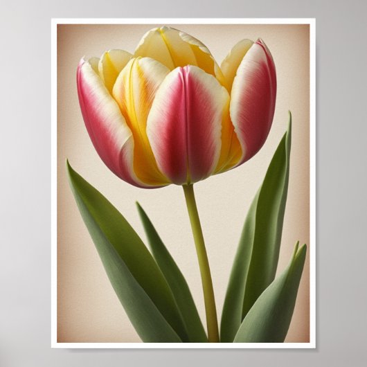 Poster Mooie Tulip Bloemenmuur Art Wall Decor (Voorkant)