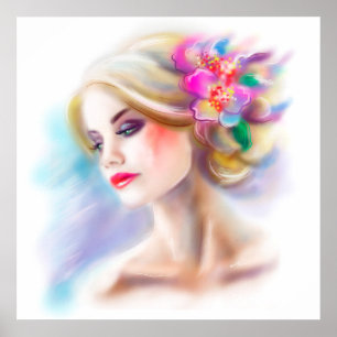 poster mooie vrouw portret mode