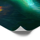 Poster-mooie zeemeermin in het meer poster (Hoek)