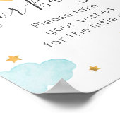 Póster Moon & Stars Wishes for Baby sign Poster (Hoek)
