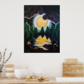 poster "Moonlight through the Pines" (Keuken)